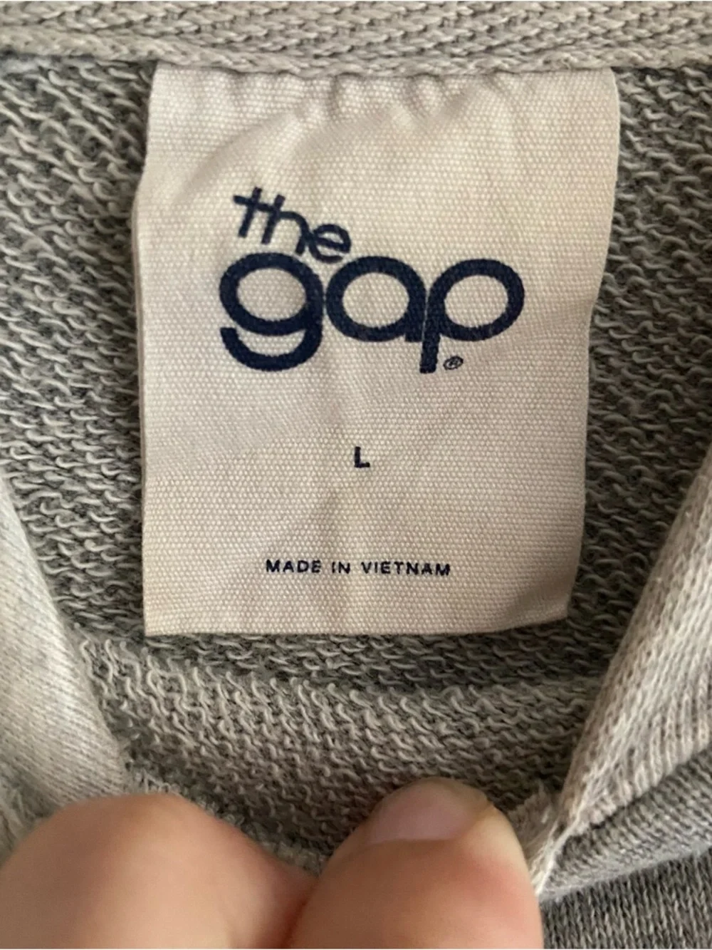 Gap Women's Sweatshirt Hoodie Logo Remix Pullover Grey Size L - Picture 5 of 6